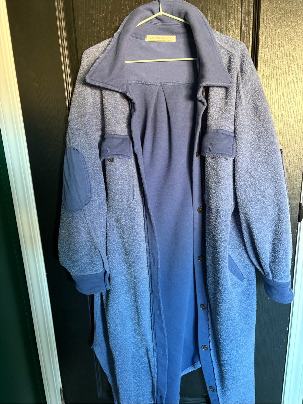 Free people Long Ruby Blue Coat